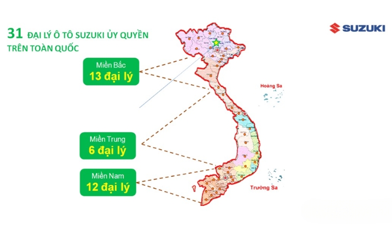 mức độ phủ đại lý chính hãng