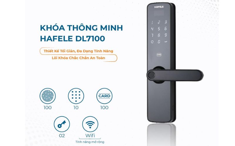 Khóa cửa Hafele vân tay DL7100 