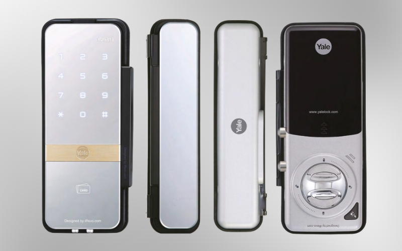 Khóa điện tử cửa kính cường lực Yale YDG 313